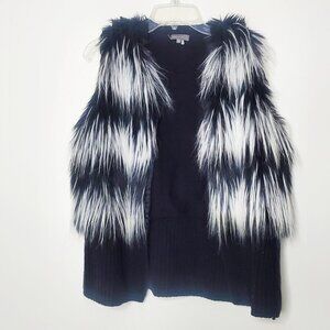 Vince Camuto Faux Fur Ivory Cream Sleeves Jacket Size M (New with Tag)